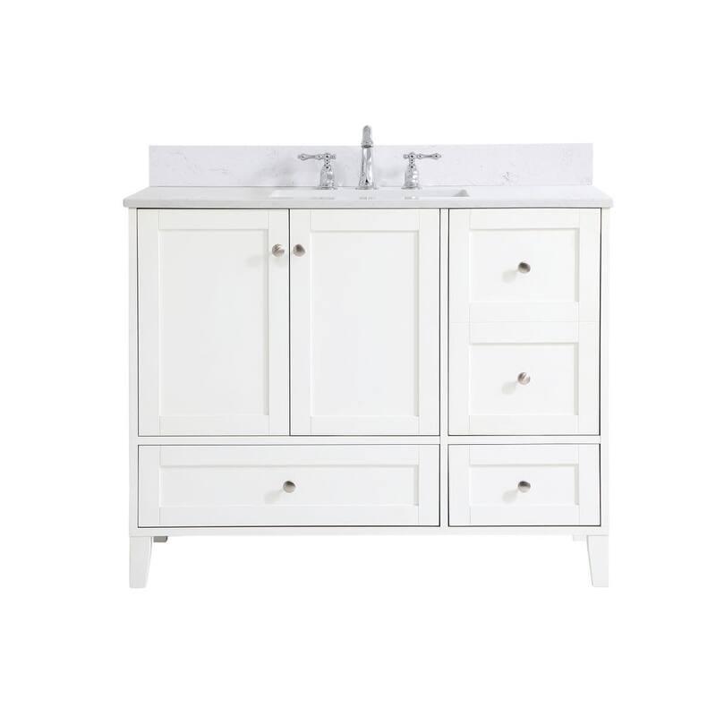 Elegant Lighting Sommerville 42" Free Standing Single Basin Vanity Set
