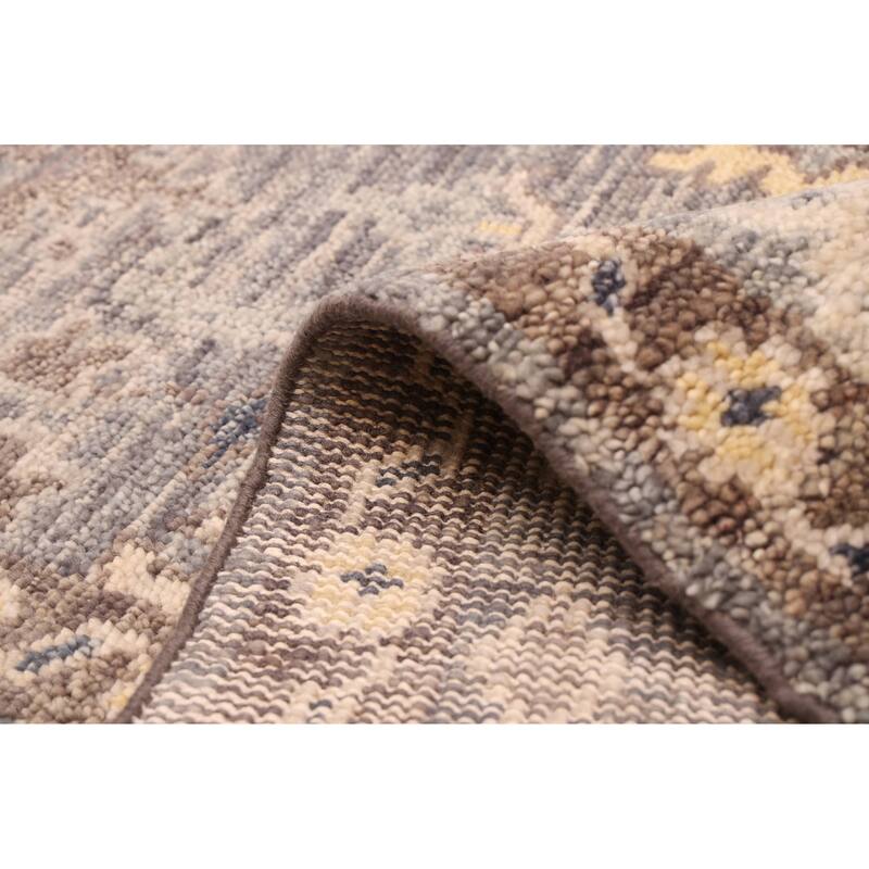 ECARPETGALLERY Hand-knotted Jules Serapi Dark Grey Wool Rug - 6'0 x 9'0