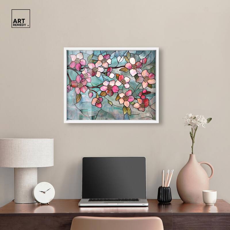 Shimmering Spring Blossoms I Shadowbox by Art Remedy