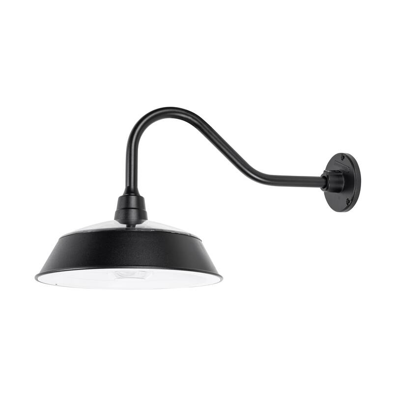 Cottage Modern Black 250 Lumens Solar Wall Sconce Barn Light