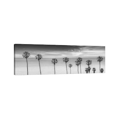 iCanvas "Lovely Palm Trees at the Ocean In Black & White" by Melanie Viola Canvas Print
