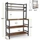 preview thumbnail 11 of 15, 5-Tier Kitchen Bakers Rack Kitchen Stand Utility Storage Cart