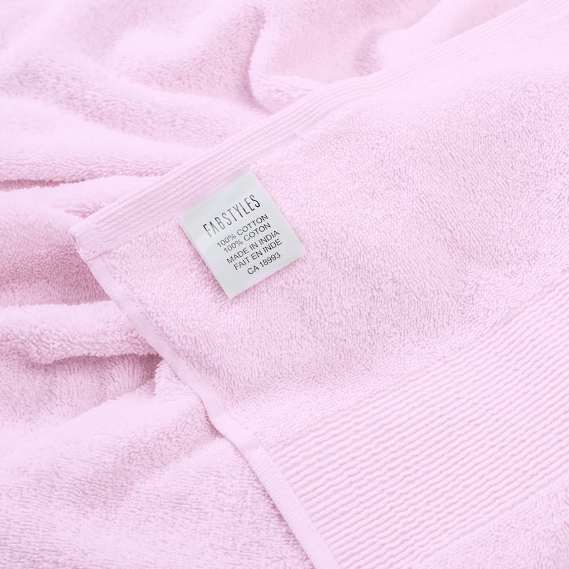 Fabstyles Camelot Bath Sheet 600 GSM Zero-Twist Cotton Set of 2 - 36"x67"
