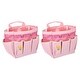 preview thumbnail 2 of 5, 2pcs Garden Tool Bag 33.5cm x 10cm x 24cm Oxford with Pockets, Pink