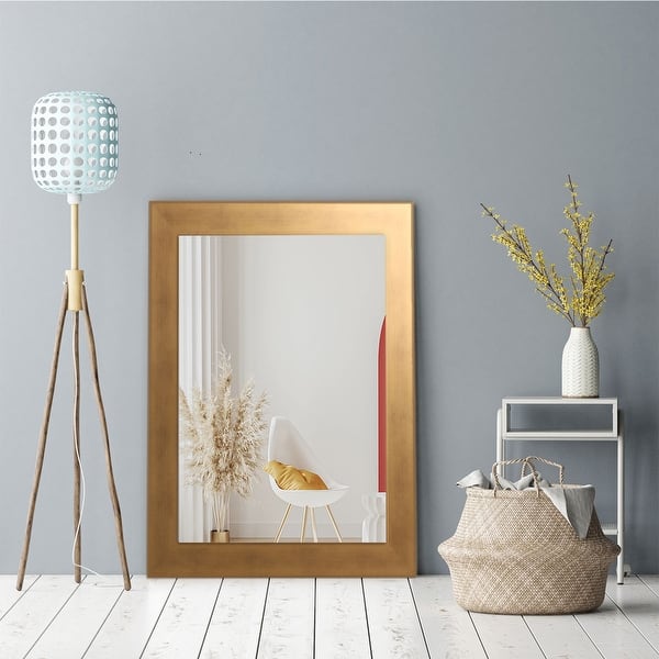 Brushed Gold Wall Mirror - Bed Bath & Beyond - 20506674