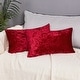 preview thumbnail 95 of 101, Deconovo Velvet Throw Pillow Covers, Pack of 2 (Covers Only) 12x20 - Red