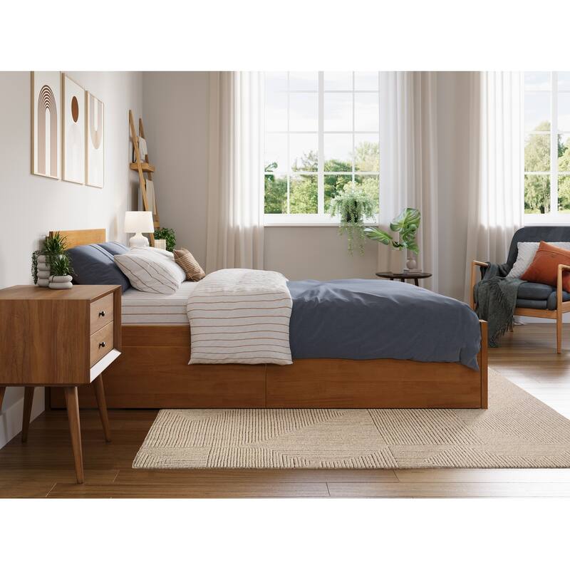 Orlando Platform Bed with Footboard and Storage Drawers