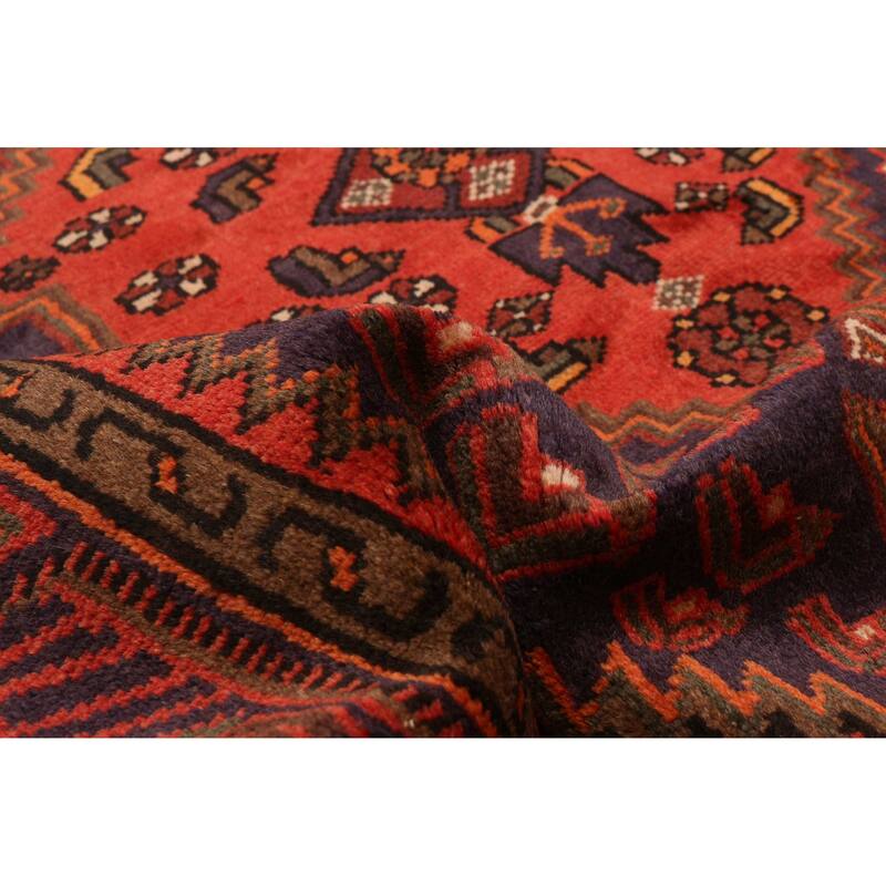 ECARPETGALLERY Hand-knotted Andelz Red Wool Rug - 4'0 x 6'7