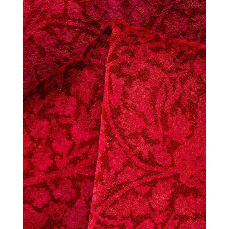 Fine Vibrance, One-of-a-Kind Hand-Knotted Area Rug - Pink, 6' 1" x 6' 1" - 6' 1" x 6' 1"