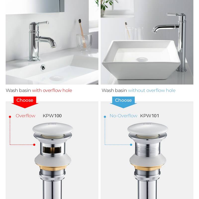 Pop Up Drain Stopper for Bathroom without Overflow