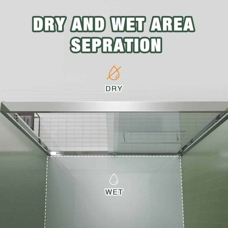 Topcraft 56“-60 ”W x 70 "H Aluminum Framed Sliding Shower Door - 60*70