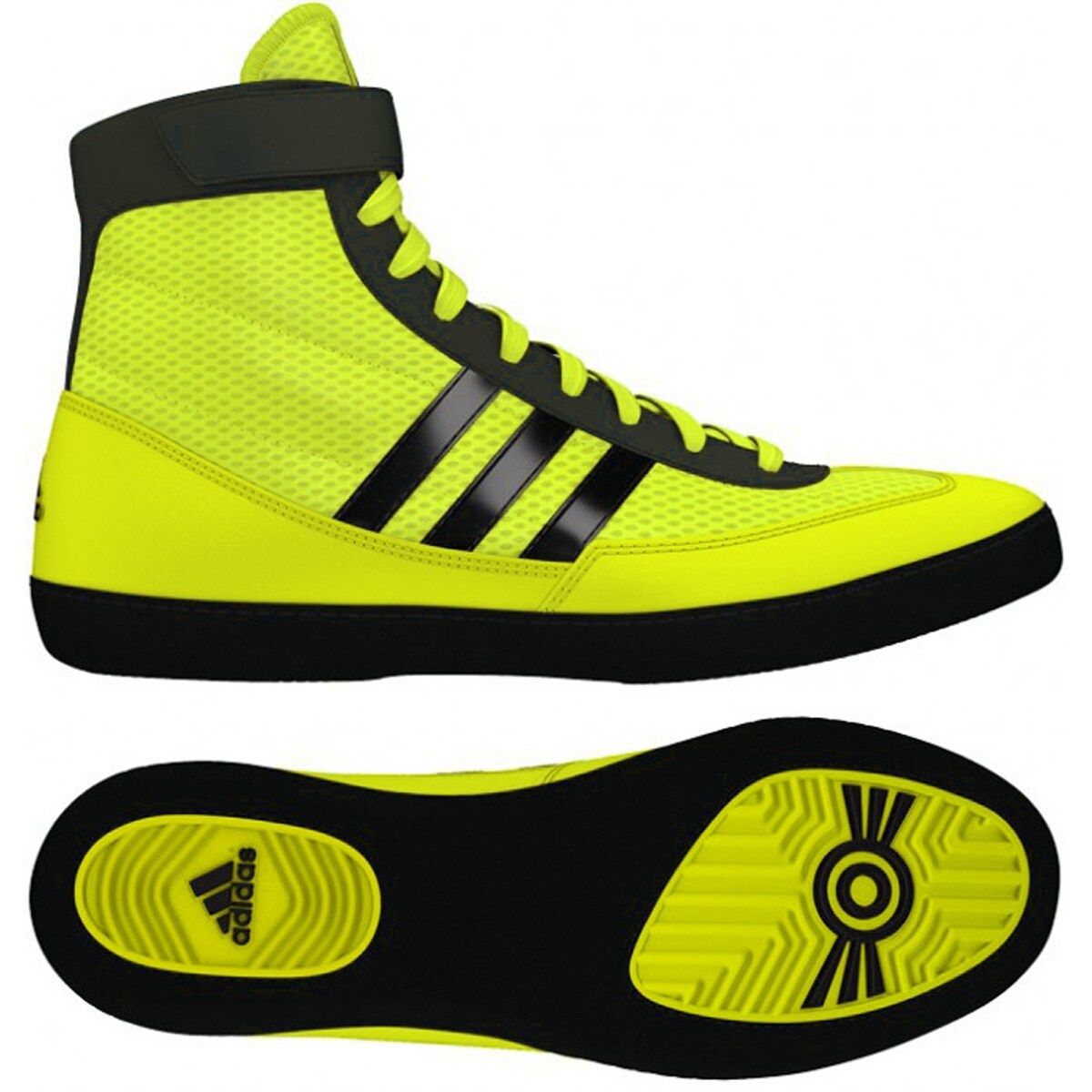 Solar Yellow Adidas Combat Speed 4 Wrestling Shoe