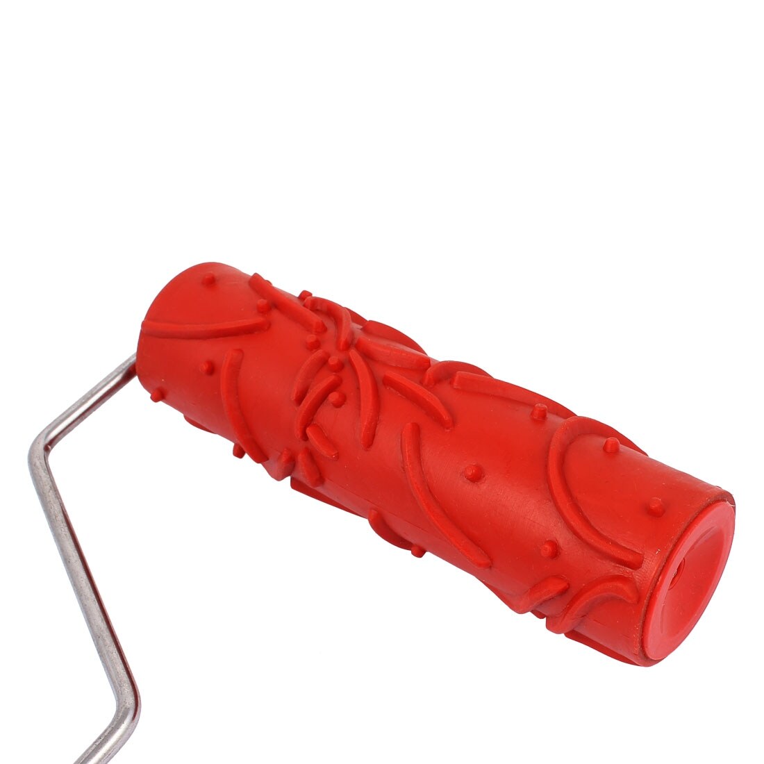 056t Flower Pattern Paint Roller W Handle Brush Ceiling Wall Decor Tool