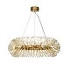 preview thumbnail 5 of 5, 12-lights Stainless Steel Firework Crystal Chandelier In Antique Bronze For Living Room And Dining Room Antique Bronze