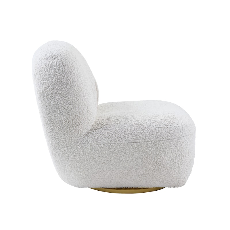 Modern 32" Upholstered Armless Accent Chair with Large Seat for Living Room