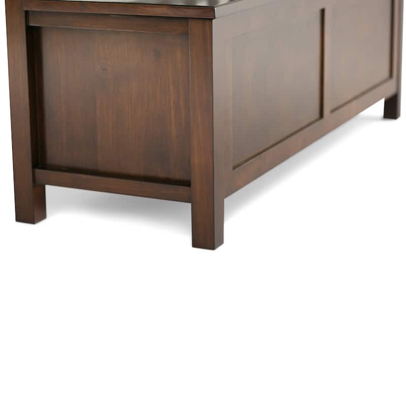 WYNDENHALL Stratford SOLID WOOD 47 inch Wide Transitional Entryway Storage Bench - 48 Inches wide