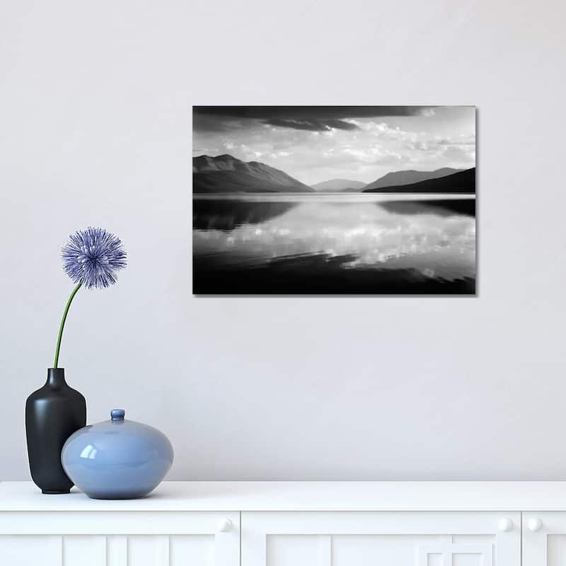 iCanvas "Evening, McDonald Lake, Glacier National Park" by Ansel Adams Canvas Print - 12x18x1.5
