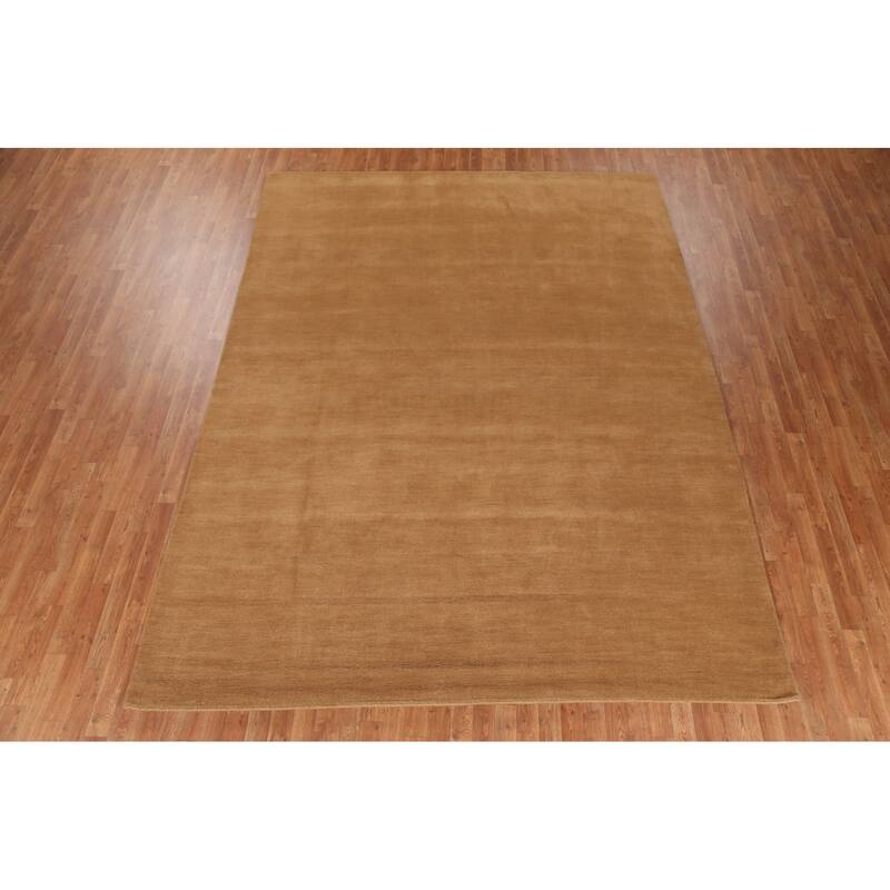 Contemporary Gabbeh Living Room Area Rug Handmade Oriental Wool Carpet - 8'3" x 11'1"