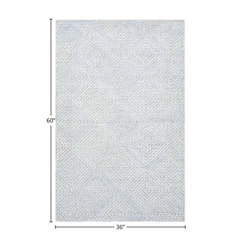 Overton Handmade Modern Contemporary Geometric Area Rug