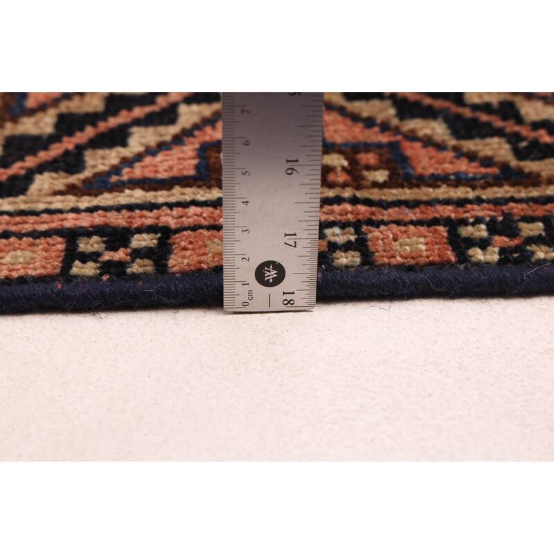 ECARPETGALLERY Hand-knotted Antalya Vintage Dark Navy Wool Rug - 4'2 x 8'10