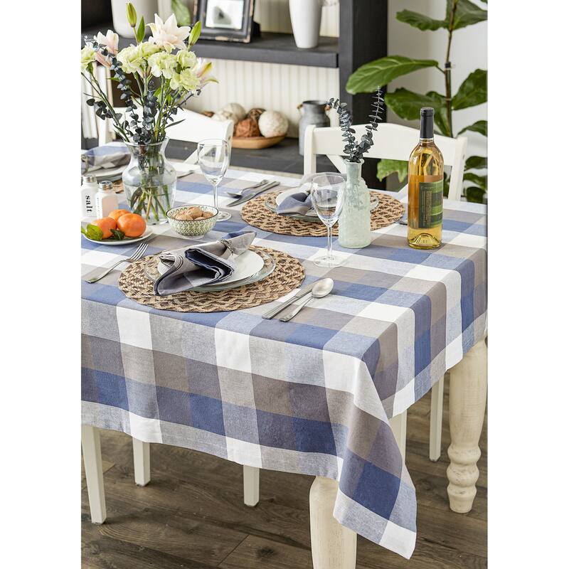 DII Tri Color Check Tablecloth