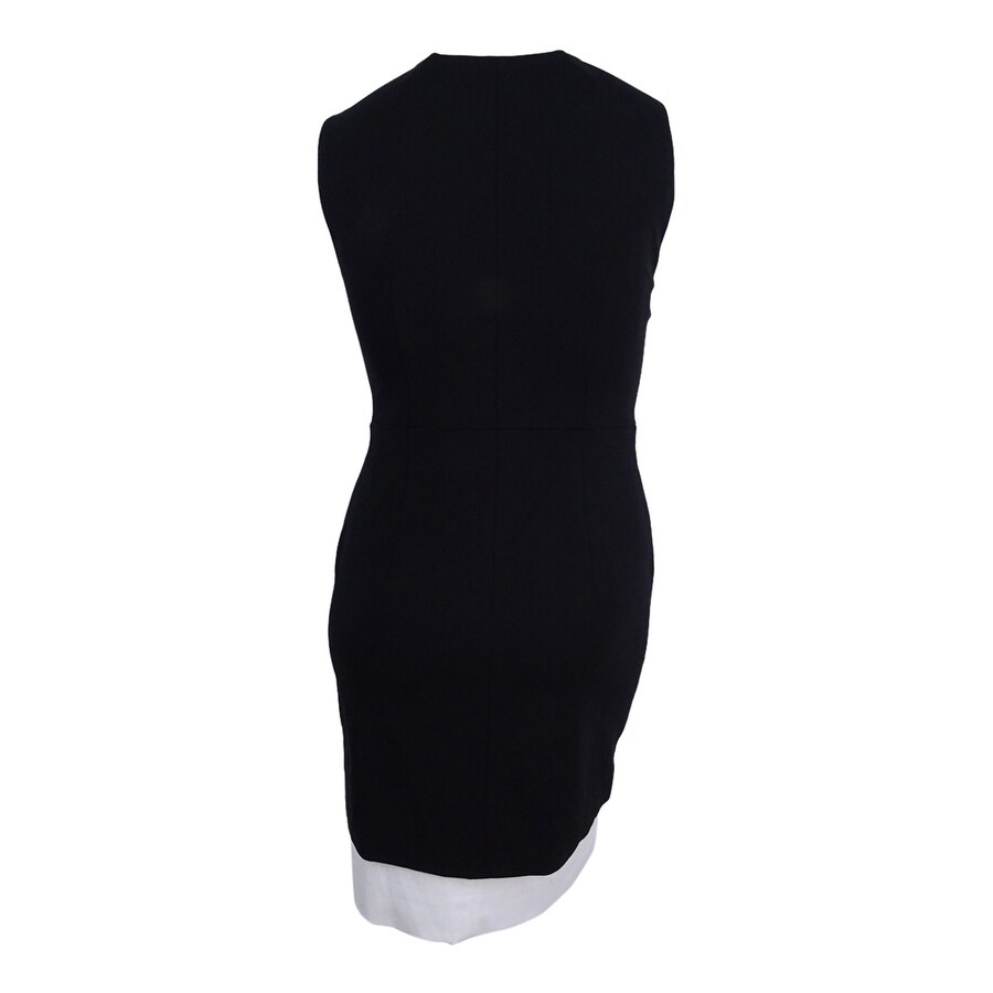 white dkny dress