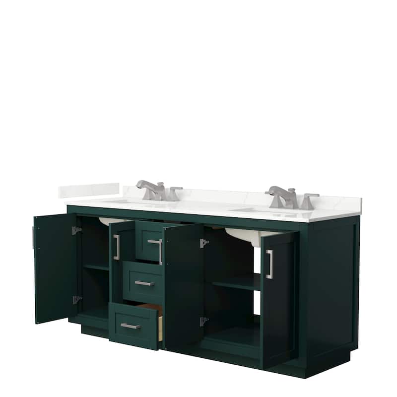 Miranda 72-inch Double Vanity, Quartz Top