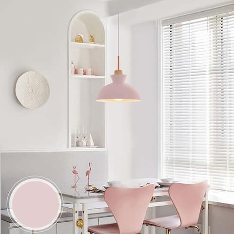 1 - Light Modern Metal 11.02" Bowl Dome Island Pendant Light