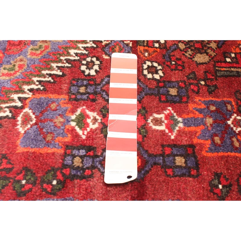 ECARPETGALLERY Hand-knotted Andelz Red Wool Rug - 4'3 x 7'1