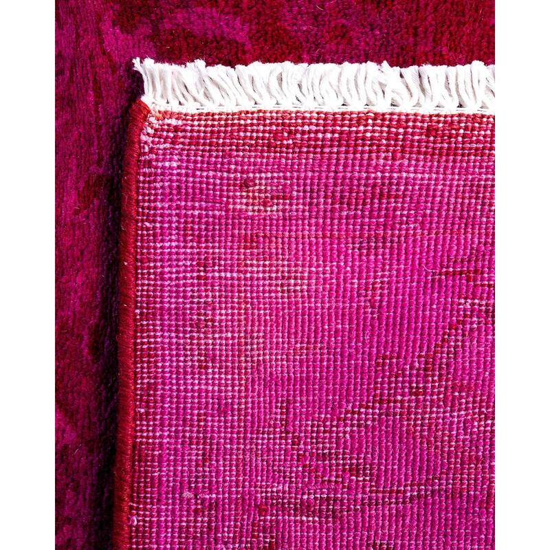 Vibrance One-of-a-Kind Hand-Knotted Runner Rug - Pink, 2' 7" x 12' 5" - 2' 7" x 12' 5"