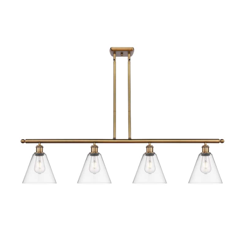 Innovations Lighting 516-4I-11-48 Berkshire Linear Berkshire 4 Light - Brushed Brass / Clear