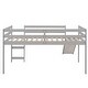 preview thumbnail 10 of 14, Twin Size Wooden Loft Bed with Slide and Ladder