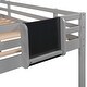 preview thumbnail 6 of 8, Twin size Loft Bed Wood Bed with Slide, Stair and Chalkboard, Grey