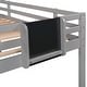 preview thumbnail 45 of 46, Twin size Loft Bed Wood Bed with Slide, Stair and Chalkboard, White