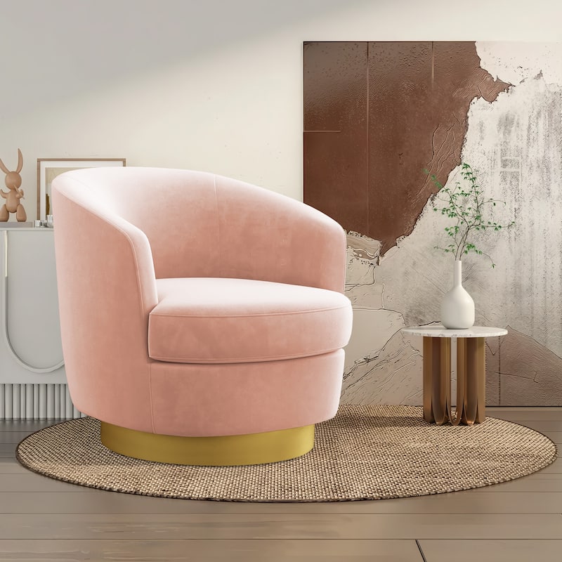 Set of 2 Velvet Swivel Club Chair Set, Soft & Comfotable - 2 Pieces
