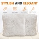 preview thumbnail 113 of 136, Cheer Collection Super Soft Shaggy Long Hair Throw Pillows Set of 2 Plush Accent Cushions
