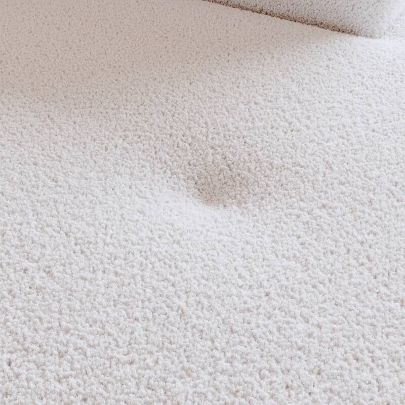 L Shaped Modular Sectional Cloud Sofa with Chaise, Teddy Fabric 3 Seat Corner Sofa, Upholstered Couch with Pillows