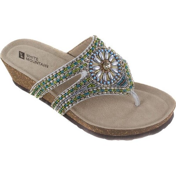 white mountain sequin sandals
