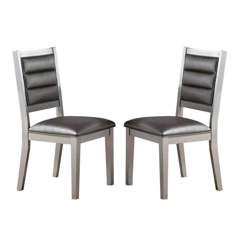 Set of 2 PU Upholstered Dining Chair