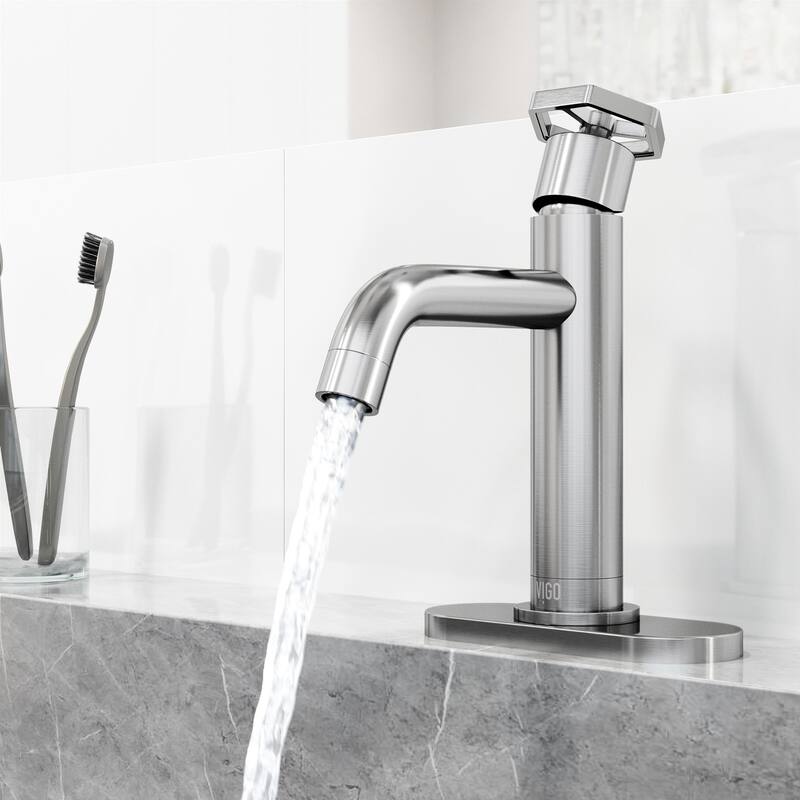 VIGO Ruxton 8" H Single Handle Single Hole Bathroom Faucet