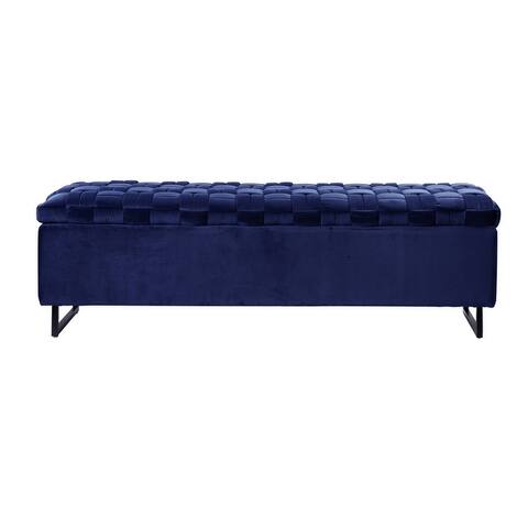 Lilliana Upholstered Velvet Storage Bench For Living Room