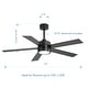 preview thumbnail 19 of 47, Airsurfer 52 in. Integrated LED Indoor Ceiling Fans with Light and Remote Control Included