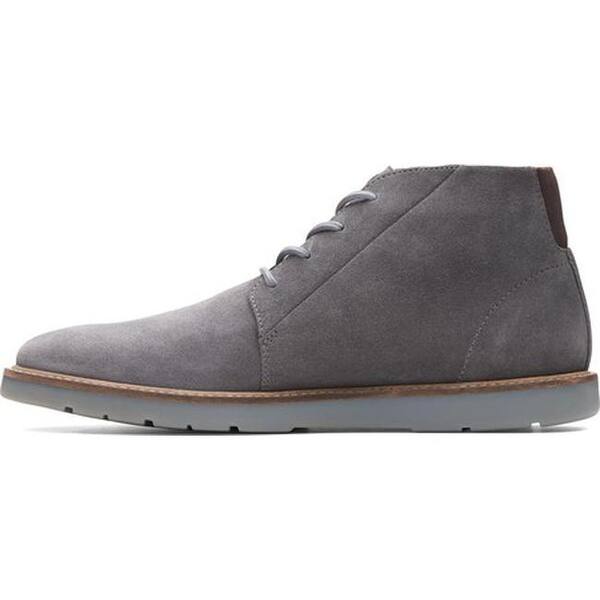 Shop Clarks Men S Grandin Mid Ankle Boot Grey Suede Overstock