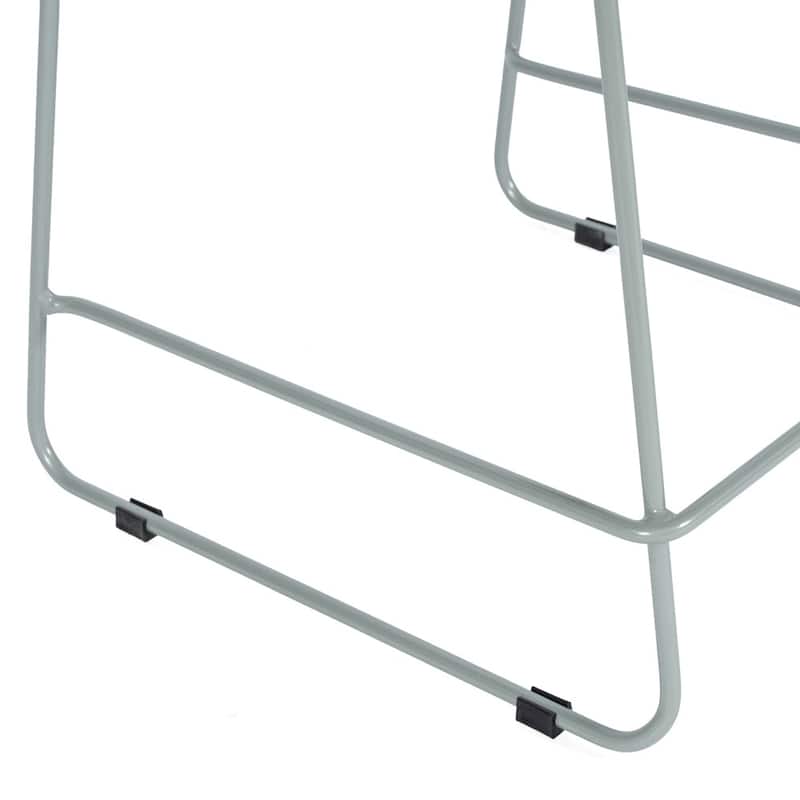 Stackable Sled Base Counterstool with Vented Back and Integrated Footrest - 19.75"W x 22"D x 37.5"H