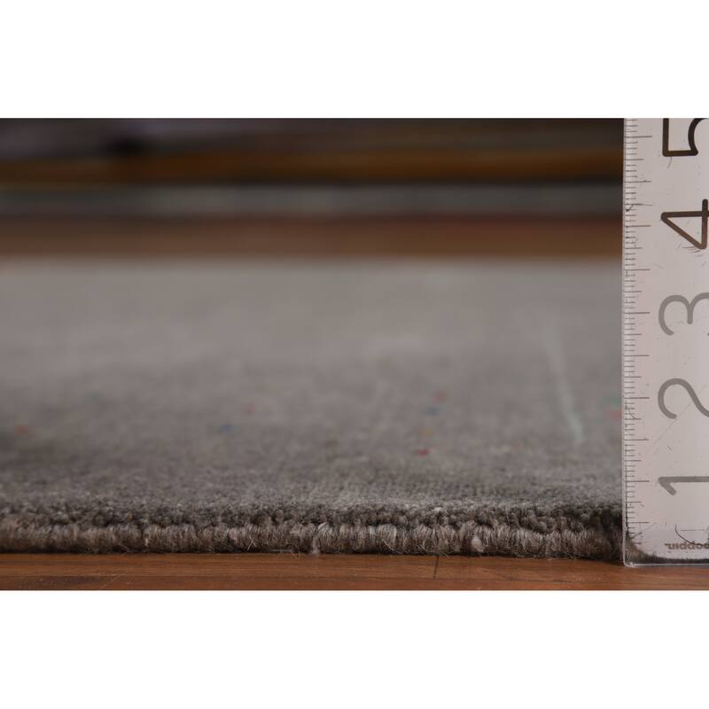 Hand Knotted Oriental 100% Wool Carpet Tribal Tribal Greys & Charcoal Gabbeh Area Rug - 8' 1'' X 5' 6''