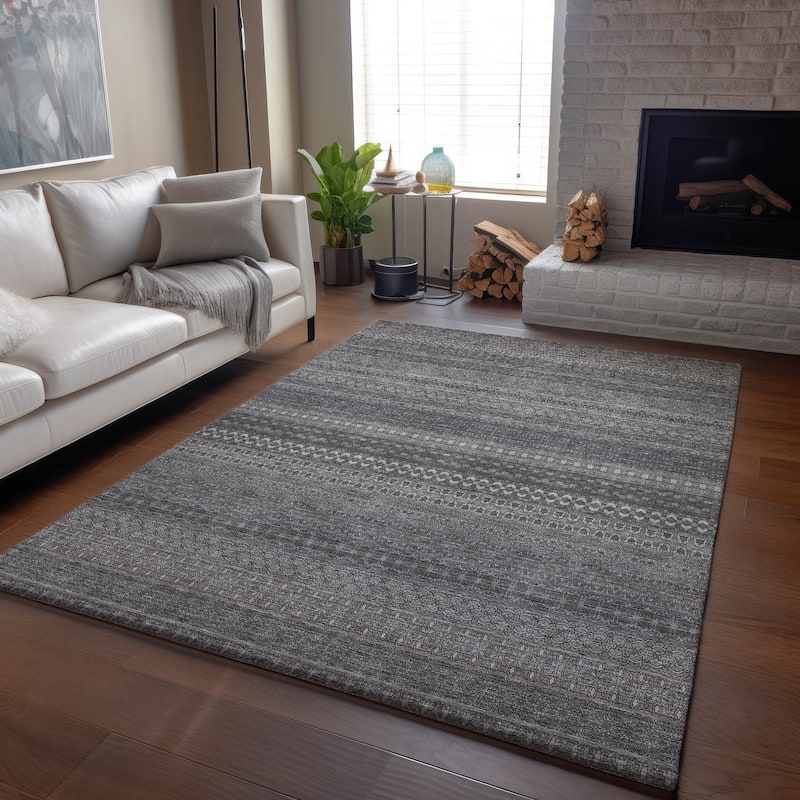 Premium Washable Super Soft Boho Stripes Mayfield Rug