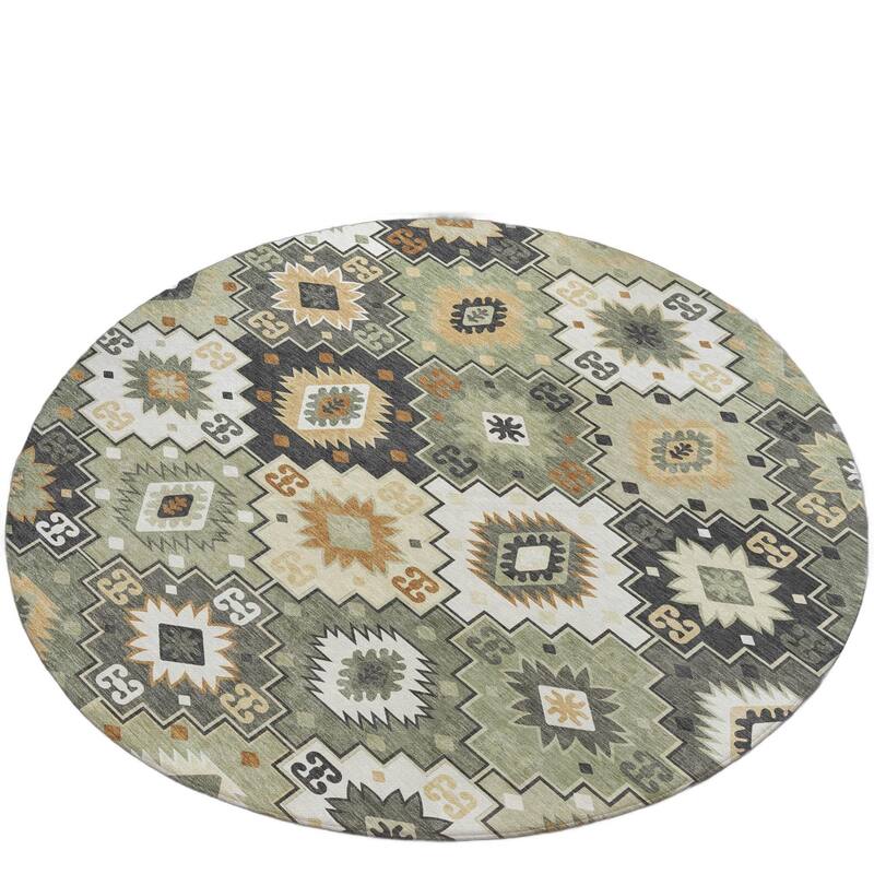 HomeRoots Southwestern Transitional Rectangle Outdoor Rug