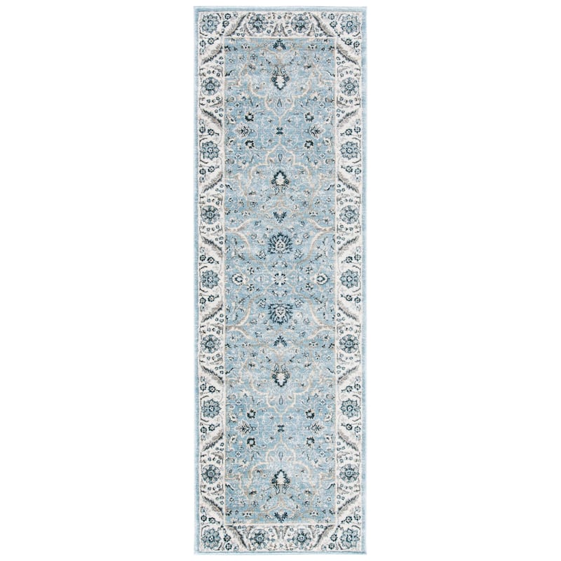 SAFAVIEH Isabella Pietra Traditional Oriental Rug - 2'2" x 7' Runner - Light Blue/Cream - Runner
