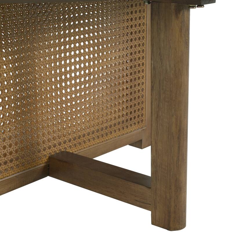Christopher Knight Home - Seraphina 32" Round Rattan Woven Wood Coffee Table