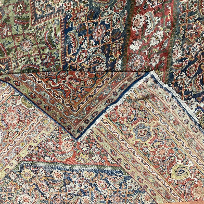 HERAT ORIENTAL Antique 1860s Malayer Wool Rug - 13' x 15'10"